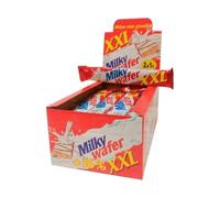 Milky Wafer XXL 2x1 Pack 24 x 70 g - Barquillo Crujiente con Crema de Vainilla y Cobertura de Chocolate Blanco | Snack Dulce Formato Impulso Kioscos y Vending