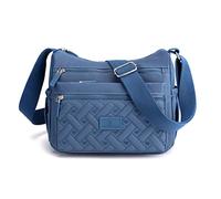 Milky Way Bolso bandolera casual con múltiples bolsillos para mujer, impermeable, para uso diario, viajes, Blue, m
