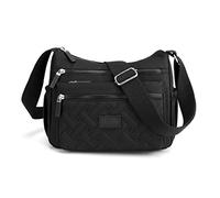 Milky Way Bolso bandolera casual con múltiples bolsillos para mujer, impermeable, para uso diario, viajes, Black, m