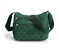 Milky Way Bolso cruzado casual con múltiples bolsillos para mujer, bolso de hombro para niñas, ajustable, suave, de gran capacidad, bolso para teléfono, para compras, viajes, trabajo, verde oscuro