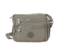 Milky Way Bolsos cruzados impermeables con múltiples bolsillos para mujer, de lona, estampados, para exteriores, Gris oscuro-01, Talla única