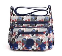 Milky Way Bolsos cruzados impermeables con múltiples bolsillos para mujer, de lona, estampados, para exteriores, Ginkgo Biloba, Talla única