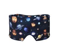 Milky Way Planets Stars and Galaxies - Máscara de ojos con estampado de planetas y galaxias, ultradelgada, transpirable, para dormir y dormir con sonido ajustable