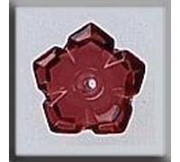 Mill Hill Glass Treasures #12009 5 Petal Dim Flower Ruby 10mm 1 pcs