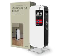 Mill Radiador de Aceite 1000 W MEC, Radiador Eléctrico para 12-16 m², Calienta un 29% Más Rápido, Silencioso y Portátil, Seguro Sin Supervisión, Radiador de Pie, Diseñado en Noruega