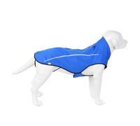 Milla de Vida Alta | Chubasquero para Perros | Ropa para Mascotas Ajustable e Impermeable | Chaqueta Impermeable Ligera con Raya Reflectante | Fácil de Poner (Azul, S)