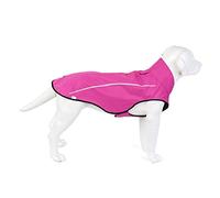 Milla de Vida Alta | Chubasquero para Perros | Ropa para Mascotas Ajustable e Impermeable | Chaqueta Impermeable Ligera con Raya Reflectante | Fácil de Poner (Rosa Caliente, XS)
