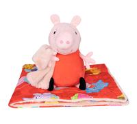 Millas de puente de lujo con sonrisas Peppa Pig Plush Blankie Bestie | Animal relleno con manta suave | Essential de bebs | Tela sensorial ultra sua