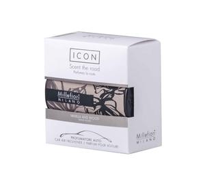 Millefiori Icon Textil Floral Vanilla and Wood fragancia para coche