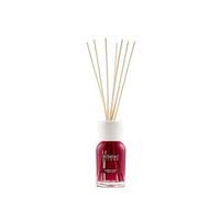 Millefiori Milano Difusor de Varillas en Rattan 100 ml Grape Cassis - Aroma Frutal con UVA, Cassis y Notas Dulces, Rojo, 6 x 25 x 6 cm