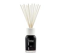 Millefiori Milano Difusor de Varillas en Rattan 500 ml Nero - Aroma Amaderado Especiado con Canela, Pachulí y Notas Cálidas, Negro, 9 X 35 X 9 cm