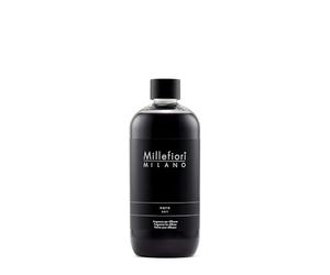 Millefiori Milano Recarga para Difusor de Varillas 500 ml Nero - Aroma Amaderado Especiado con Canela, Patchouli y Notas Cálidas, Negro, 12,5 x 6,5 x 17,7 cm