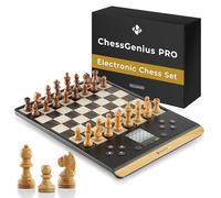Millennium Ordenador de ajedrez ChessGenius Pro Wood Edition - Elegante Aspecto de Madera con Piezas de Madera auténtica, Ideal para Jugadores Aficionados con Funciones de Aprendizaje de IA