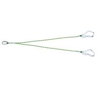 MILLER by Honeywell ø11 mm Cordón de sujeción bifurcado Kernmantel 1M con cuerda verde claro con rayas negras, puntadas altamente visibles, funda de poliéster, núcleo de poliamida, 1032351 (1 pieza)