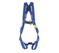 MILLER by Honeywell Titan Arnés de 2 Puntos, Azul con Cincha de Poliéster Línea Negra, Correas Ajustables para las Perneras, Ligero (0.6 kg), Rentable, Talla Única, 1011891