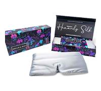 Millie & Boo Antifaz de seda para dormir, 100 % pura, orgánica, morera de 19 momme, antifaz para dormir, cómoda máscara de ojos con banda elástica, caja de regalo incluida, plata/gris, para hombres,