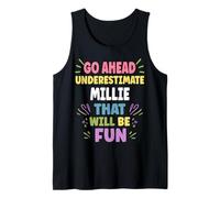 Millie Personalized Women's Gift Custom Millie Camiseta sin Mangas