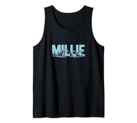 Millie Sea Waves - Nombre Personalizado Ocean Beach Art Camiseta sin Mangas