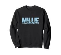 Millie Sea Waves - Nombre Personalizado Ocean Beach Art Sudadera