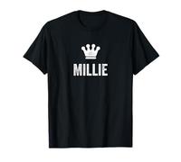Millie The Queen/Diseño de Corona y Nombre - Mujeres Llamadas Millie Camiseta