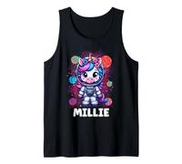 Millie Unicornio Astronauta Espacial Camiseta sin Mangas