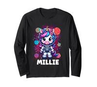 Millie Unicornio Astronauta Espacial Manga Larga