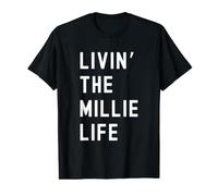 Millie viviendo la Vida de Millie Nombre Divertido Camiseta gráfica económica