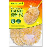 Millifiber Recambios Reutilizables de Microfibra para Plumero de Mano Swiffer, Plumero seco de 360 Grados, repuestos Resistentes, Paquete de 4 (el Mango no está Incluido), Solo secar al Aire