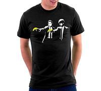Million Nation Banksy Pulp Fiction Bananas - Camiseta Negro XXL