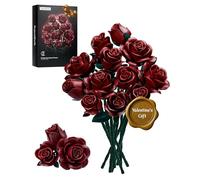 Millionspring Juego de 12 Rosas Artificiales Burdeos para Crear un Ramo. Regalos para Ella en cumpleaños, Aniversarios, San Valentín, Día de la Madre, Navidad y decoración del hogar.
