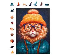 Milliwood Puzzle Madera 316 Piezas - Ginger Cat - Puzzle 10 años Puzzle niños Puzzles para Adultos Puzzle Animales Jigsaw Puzzle Rompecabezas niños Rompecabezas Puzzles - 27,5x37cm