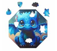 Milliwood Puzzle Madera 46 Piezas - Diego Dragon - Puzzle 4 años Puzzle niños Puzzles para Adultos Puzzle Animales Jigsaw Puzzle Rompecabezas niños Rompecabezas Adulto Puzzles - 29x29cm