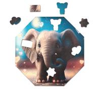 Milliwood Puzzle Madera 46 Piezas - Ellie Elephant - Puzzle 4 años Puzzle niños Puzzles para Adultos Puzzle Animales Jigsaw Puzzle Rompecabezas niños Rompecabezas Adulto Puzzles - 29x29cm