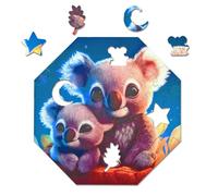 Milliwood Puzzle Madera 46 Piezas - Kylo Koala with Mommy - Puzzle 4 años Puzzle niños Puzzles para Adultos Puzzle Animales Jigsaw Puzzle Rompecabezas niños Rompecabezas Adulto Puzzles - 29x29cm
