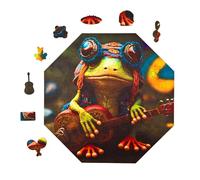 Milliwood Puzzle Madera 90 Piezas - Musical Frog - Puzzle 5 años Puzzle niños Puzzles para Adultos Puzzle Animales Jigsaw Puzzle Rompecabezas niños Rompecabezas Adulto Puzzles - 34x34cm