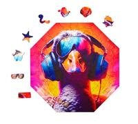 Milliwood Puzzle Madera 90 Piezas - Techno Goose - Puzzle 5 años Puzzle niños Puzzles para Adultos Puzzle Animales Jigsaw Puzzle Rompecabezas niños Rompecabezas Adulto Puzzles - 34x34cm