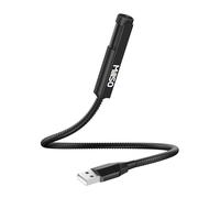 MillSO Micrófono USB para PC portátil, micrófono de Condensador omnidireccional con Cuello de Cisne Flexible Ajustable 360° para Youtube, Streaming, podcasting, grabación, Juegos