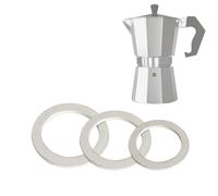 Millstore Kit de 3 juntas de repuesto de goma para cafetera Moka, 4 tamaños disponibles 1-2-3-6 tazas, compatibles con las marcas más populares, Made in Italy (3 tazas)