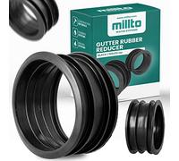 Millto™ Reductor de tubo de desagüe de canalones 100/110 de goma, conector de manguera de techo, adaptador de agua de lluvia acoplador