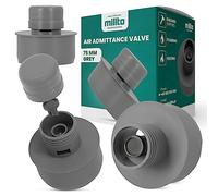 Millto™ Aireador de tuberías de drenaje 75 mm, válvula de ventilación, sistema de alcantarillado doméstico, sistema de ventilación de drenaje