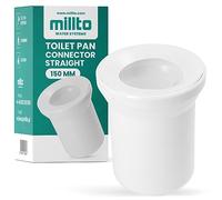 Millto™ Boquilla de conexión para inodoro, 150 mm, tubo de conexión, accesorios de desagüe, sistema de conexión, alcantarillado, tubo de inodoro