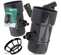 Millto™ Colector de Lluvia para Bajante y Depósito de Lluvia DN Ø110 mm 1 Grafito | Recuperador de Agua con Filtro Desagüe Drenaje de Canalón Bajada Conexión para Conector Rápido