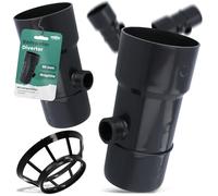 Millto™ Colector de Lluvia para Bajante y Depósito de Lluvia DN Ø90 mm 1'' Grafito | Recuperador de Agua con Filtro Desagüe Drenaje de Canalón Bajada Conexión para Manguera de Jardín