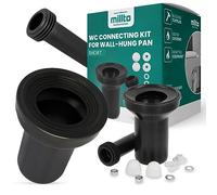 Millto™ Juego de conexión de inodoro para pared, tubo de desagüe, tubo de conexión, juego de conexión corta para cisterna, conector de inodoro, sistemas de drenaje, cisternas