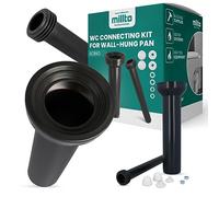 Millto™ Juego de conexión de inodoro para pared, tubo de desagüe, tubo de conexión, juego de conexión larga para cisterna, conector de inodoro, sistemas de drenaje, cisternas