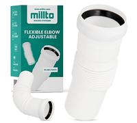 Millto™ Manguera de drenaje flexible, 50 mm, codo, memoria de forma, conexión de drenaje ajustable, sistema de drenaje, tubo de plástico de polipropileno