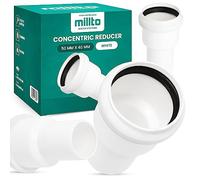 Millto™ Reducción inversa 50x40mm Reductor Reducción de tubo Reducción de manguito Reducción de tubo de aguas residuales Adaptador de tubería de agua Sistemas de aguas residuales Conector de tubo PP