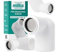 Millto™ Reductor de Arco 50 x 32 mm, 90º, Color Blanco, Codo Para Desagüe y Alcantarillado Sanitario, Sistema de Polipropileno