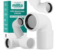 Millto Reductor de arco 50 x 40 mm, 90º, color blanco, codo para desagüe, alcantarillado sanitario, tubo de desagüe, colector de desagüe, sistema de alcantarillado de polipropileno