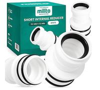 Millto Reductor interno de 50 x 32 mm, reducción de tuberías, manguito reductor de tuberías de aguas residuales, adaptador para tuberías de agua, sistemas de alcantarillado, conector de tubería de PP